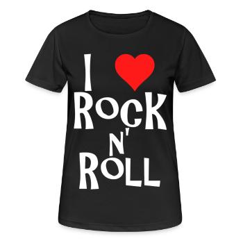 rock n' roll - T-shirt respirant Femme - noir - Devant - AI Model Female 172 light (172cm)