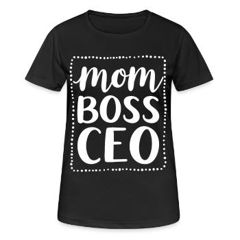 Mom CEO Mental de maman fort - T-shirt respirant Femme - noir - Devant - AI Model Female 172 light (172cm)
