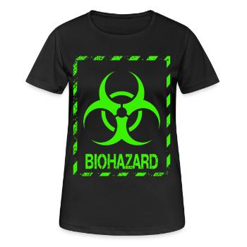 Biohazard Grunge Zombies Apokalypse Horror - Frauen T-Shirt atmungsaktiv - Schwarz - Vorne - AI Model Female 172 light (172cm)