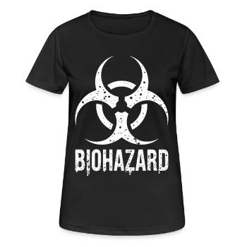 Biohazard Grunge Zombies Apokalypse Horror - Frauen T-Shirt atmungsaktiv - Schwarz - Vorne - AI Model Female 172 light (172cm)