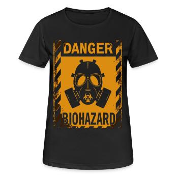 Biohazard Grunge Zombies Apocalypse Masque à gaz - T-shirt respirant Femme - noir - Devant - AI Model Female 172 light (172cm)