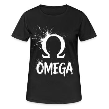 Symbole Omega Splash - T-shirt respirant Femme - noir - Devant - AI Model Female 172 light (172cm)