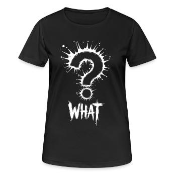 Quel point d’interrogation Splash - T-shirt respirant Femme - noir - Devant - AI Model Female 172 light (172cm)