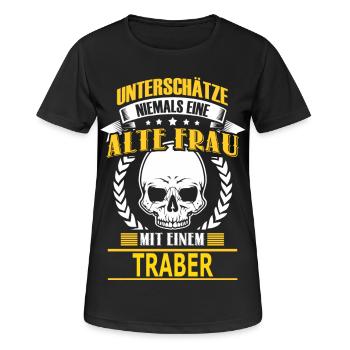 TRABER - Frauen T-Shirt atmungsaktiv - Schwarz - Vorne - AI Model Female 172 light (172cm)
