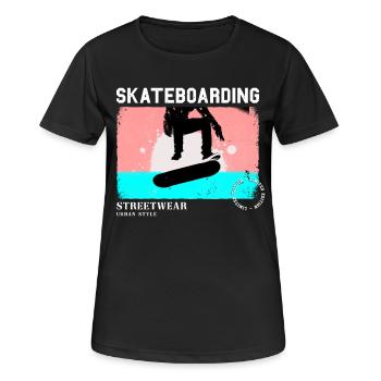 Skateboarding Skate Skater Skateboard Sk8 Vintage - T-shirt respirant Femme - noir - Devant - AI Model Female 172 light (172cm)