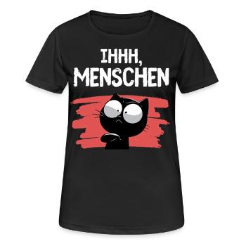 Ihhh, Menschen! Misanthropie zum Anziehen - Frauen T-Shirt atmungsaktiv - Schwarz - Vorne - AI Model Female 172 light (172cm)