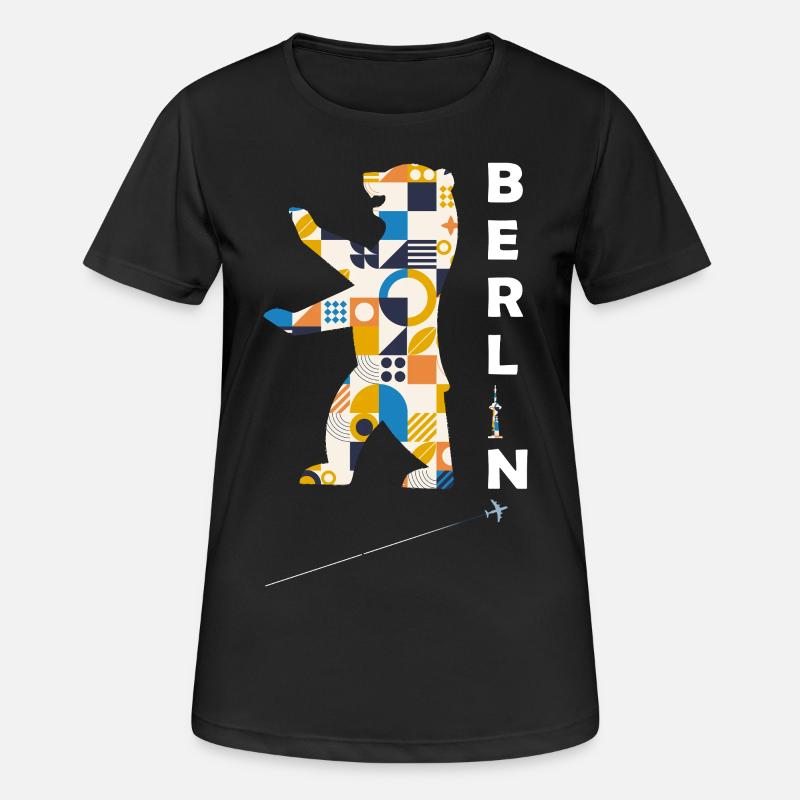 Berlin Bear Capital Germany - Women's Breathable T-Shirt - black