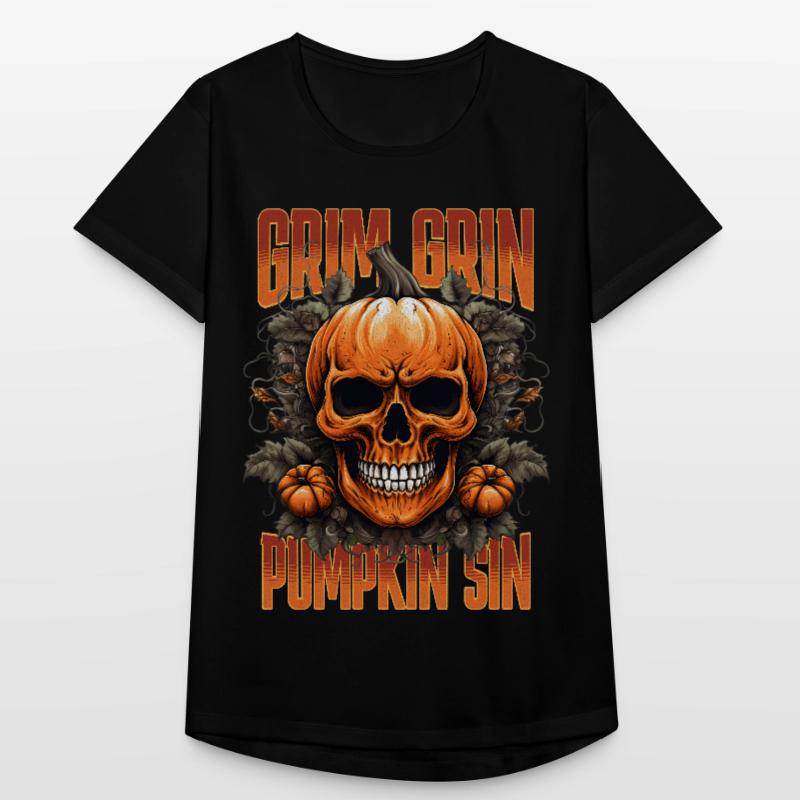 Horror - Grim Grin Pumpkin Sin Frauen T-Shirt atmungsaktiv