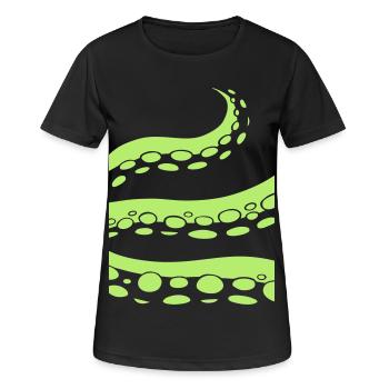 Fieser Tentakel - Frauen T-Shirt atmungsaktiv - Schwarz - Vorne - AI Model Female 172 light (172cm)