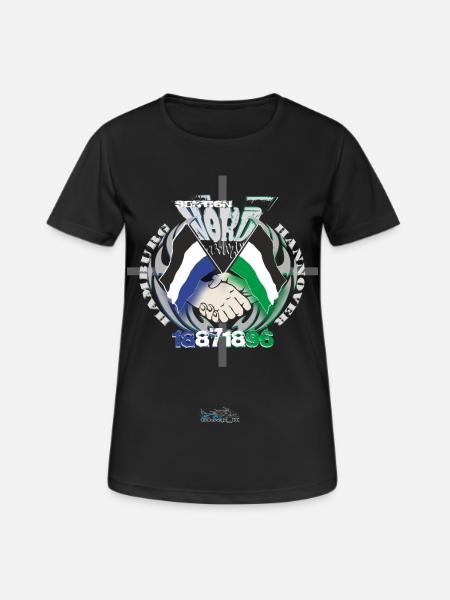 Hamburg - Hannover Fanfreundschaft - Women's Breathable T-Shirt - black