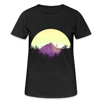 Cadeau de chemise de montagne de montagne de montagne de nature - T-shirt respirant Femme - noir - Devant - AI Model Female 172 light (172cm)