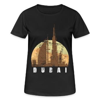 Tourisme Dubaï Tour ville centre soleil cadeau - T-shirt respirant Femme - noir - Devant - AI Model Female 172 light (172cm)