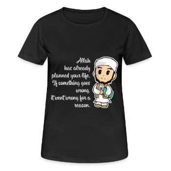 Islam Koran Sure Zitat Allah Gebet Moslem Geschenk - Frauen T-Shirt atmungsaktiv - Schwarz - Vorne - AI Model Female 172 light (172cm)