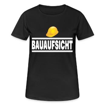 Bauaufsicht Bauherr Handwerker Baustelle Geschenk - Frauen T-Shirt atmungsaktiv - Schwarz - Vorne - AI Model Female 172 light (172cm)