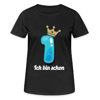 1. Geburtstag Junge - Frauen T-Shirt atmungsaktiv - Schwarz - Vorne - AI Model Female 172 light (172cm)