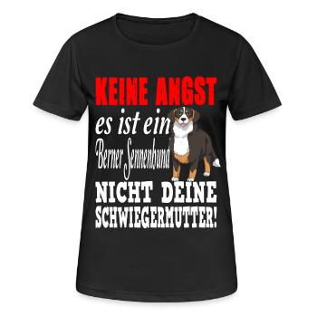 Berner Sennenhund Schweizer Hund - Frauen T-Shirt atmungsaktiv - Schwarz - Vorne - AI Model Female 172 light (172cm)