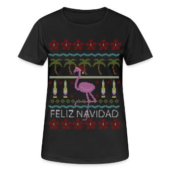 Flamingo - T-shirt respirant Femme - noir - Devant - AI Model Female 172 light (172cm)