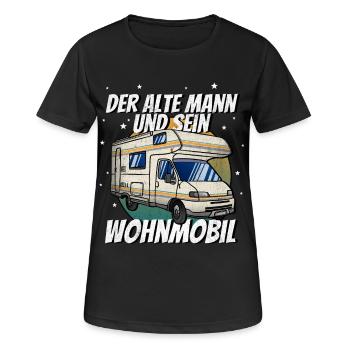 Der Alte Mann Und Sein Wohnmobil Camping Camper - Frauen T-Shirt atmungsaktiv - Schwarz - Vorne - AI Model Female 172 light (172cm)