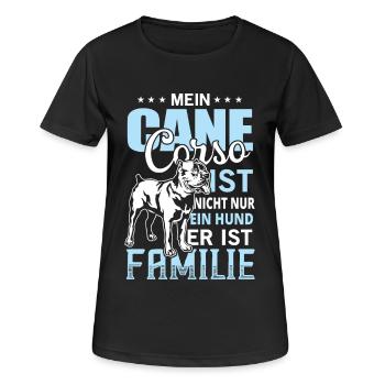 Cane Corso He's family - Mastiff Molosser - Women's Breathable T-Shirt - black - Front - AI Model Female 172 light (172cm)