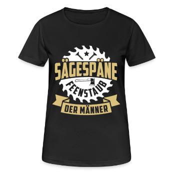 Sägespäne Feenstaub der Männer - Frauen T-Shirt atmungsaktiv - Schwarz - Vorne - AI Model Female 172 light (172cm)