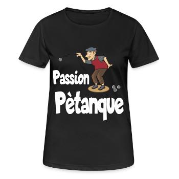Franzose Petanque Kugel Spiel Design - Frauen T-Shirt atmungsaktiv - Schwarz - Vorne - AI Model Female 172 light (172cm)