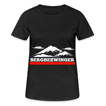 Bergsteiger - Frauen T-Shirt atmungsaktiv - Schwarz - Vorne - AI Model Female 172 light (172cm)