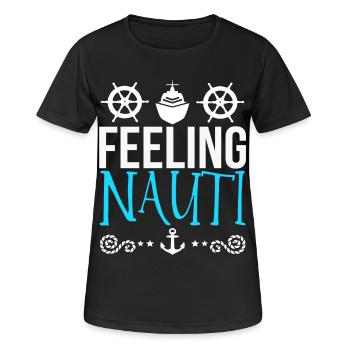 Boot - Frauen T-Shirt atmungsaktiv - Schwarz - Vorne - AI Model Female 172 light (172cm)