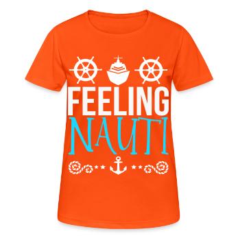 Boot - Frauen T-Shirt atmungsaktiv - Neonorange - Vorne - AI Model Female 172 dark (172cm)