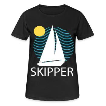 Boot - Frauen T-Shirt atmungsaktiv - Schwarz - Vorne - AI Model Female 172 light (172cm)
