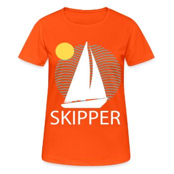 Boot - Frauen T-Shirt atmungsaktiv - Neonorange - Vorne - AI Model Female 172 dark (172cm)