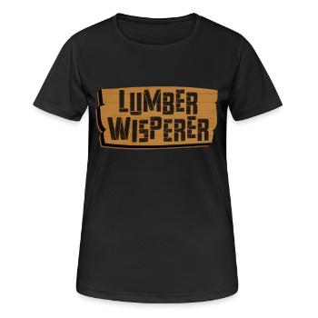 Wooden whisperer shirt for carpenter - Women's Breathable T-Shirt - black - Front - AI Model Female 172 light (172cm)