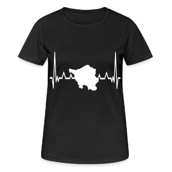Sarre Battement de Coeur Sarre Saar - T-shirt respirant Femme - noir - Devant - AI Model Female 172 light (172cm)
