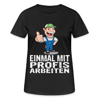 Handwerker - Frauen T-Shirt atmungsaktiv - Schwarz - Vorne - AI Model Female 172 light (172cm)