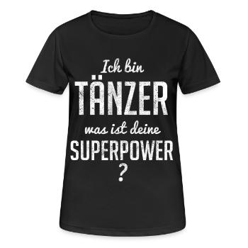 tänzer - Frauen T-Shirt atmungsaktiv - Schwarz - Vorne - AI Model Female 172 light (172cm)