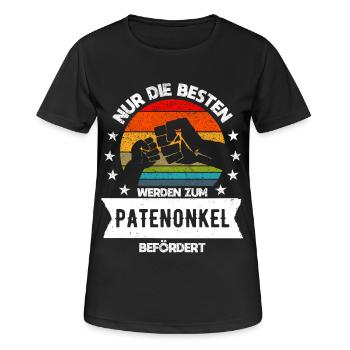 Patenonkel Geschenk - Frauen T-Shirt atmungsaktiv - Schwarz - Vorne - AI Model Female 172 light (172cm)