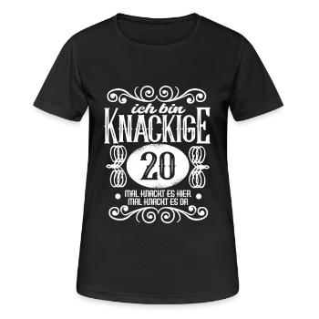 20 Geburtstag knackige 20 - Frauen T-Shirt atmungsaktiv - Schwarz - Vorne - AI Model Female 172 light (172cm)