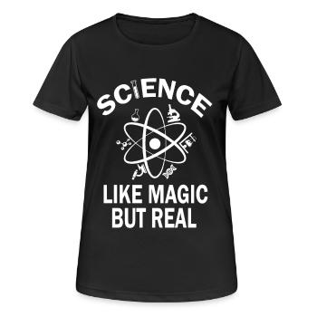 Cadeau scientifique - T-shirt respirant Femme - noir - Devant - AI Model Female 172 light (172cm)