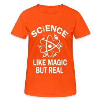 Cadeau scientifique - T-shirt respirant Femme - orange néon - Devant - AI Model Female 172 dark (172cm)