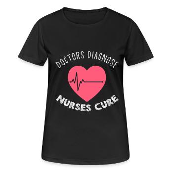 Krankenschwester Krankenschwester Geschenke - Frauen T-Shirt atmungsaktiv - Schwarz - Vorne - AI Model Female 172 light (172cm)