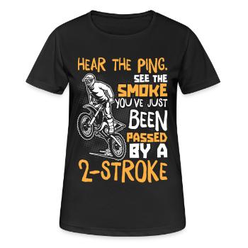 Motocross Motocross Damen Motocross - Frauen T-Shirt atmungsaktiv - Schwarz - Vorne - AI Model Female 172 light (172cm)