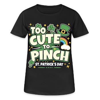 Trop mignon pour être pincé SAINT-PATRICK - T-shirt respirant Femme - noir - Devant - AI Model Female 172 light (172cm)