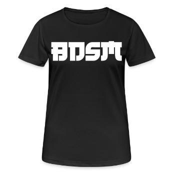 Font Design "BDSM" - Women's Breathable T-Shirt - black - Front - AI Model Female 172 light (172cm)