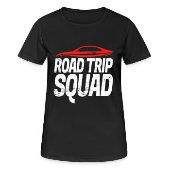 Road Trip Squad / Familienausflug / Roadtrip - Frauen T-Shirt atmungsaktiv - Schwarz - Vorne - AI Model Female 172 light (172cm)