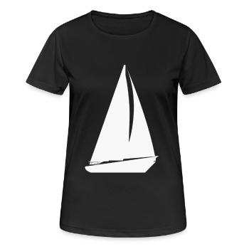 Segelschiff - Frauen T-Shirt atmungsaktiv - Schwarz - Vorne - AI Model Female 172 light (172cm)