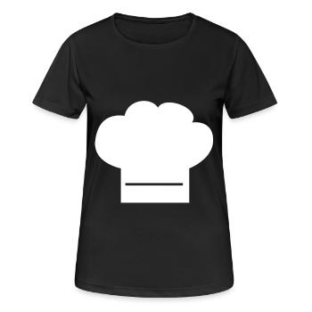 cuisinier - T-shirt respirant Femme - noir - Devant - AI Model Female 172 light (172cm)