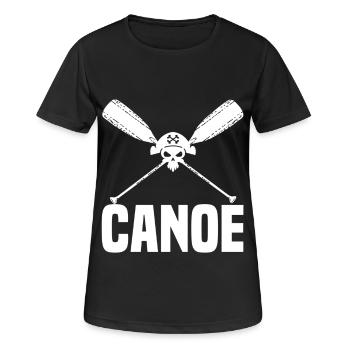 Kanu - Frauen T-Shirt atmungsaktiv - Schwarz - Vorne - AI Model Female 172 light (172cm)