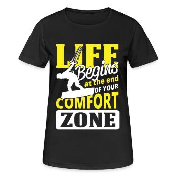 Kitesurfer Comfort Zone Kiten Kiteboard Kiter Kite - T-shirt respirant Femme - noir - Devant - AI Model Female 172 light (172cm)