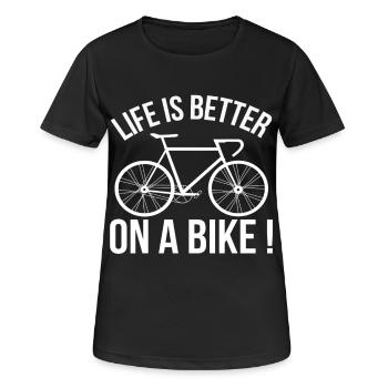 coureur - T-shirt respirant Femme - noir - Devant - AI Model Female 172 light (172cm)