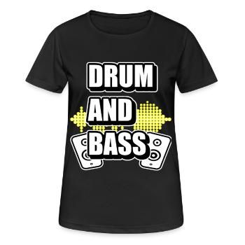 Drum and Bass, Musik DNB - Frauen T-Shirt atmungsaktiv - Schwarz - Vorne - AI Model Female 172 light (172cm)