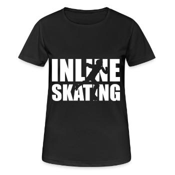 patins à roulettes en ligne - T-shirt respirant Femme - noir - Devant - AI Model Female 172 light (172cm)